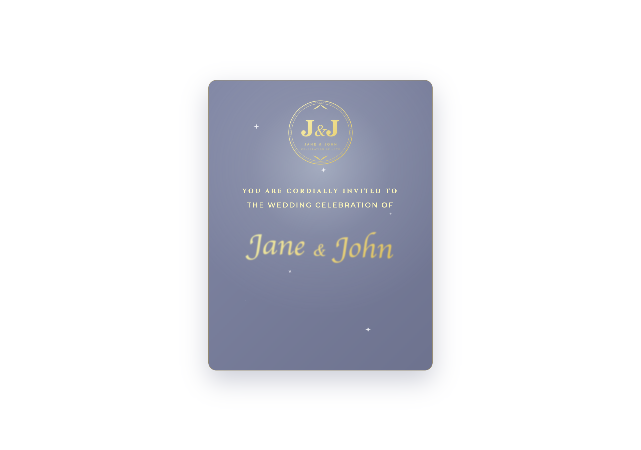 Jane & John Invitation Card Demo