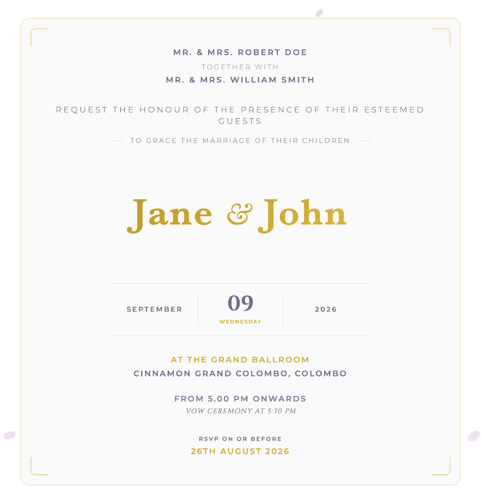Jane & John Invitation Card Demo